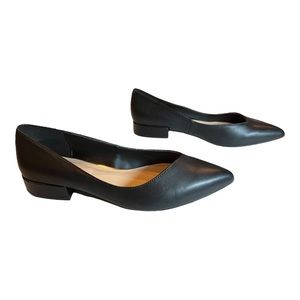 KENNETH COLE NEW YORK Camelia Pointed Toe Ballet Flat Black Size 7